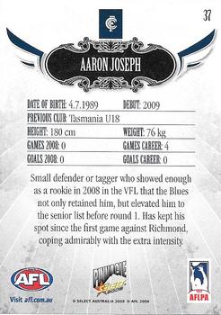 2009 Select AFL Pinnacle #37 Aaron Joseph Back